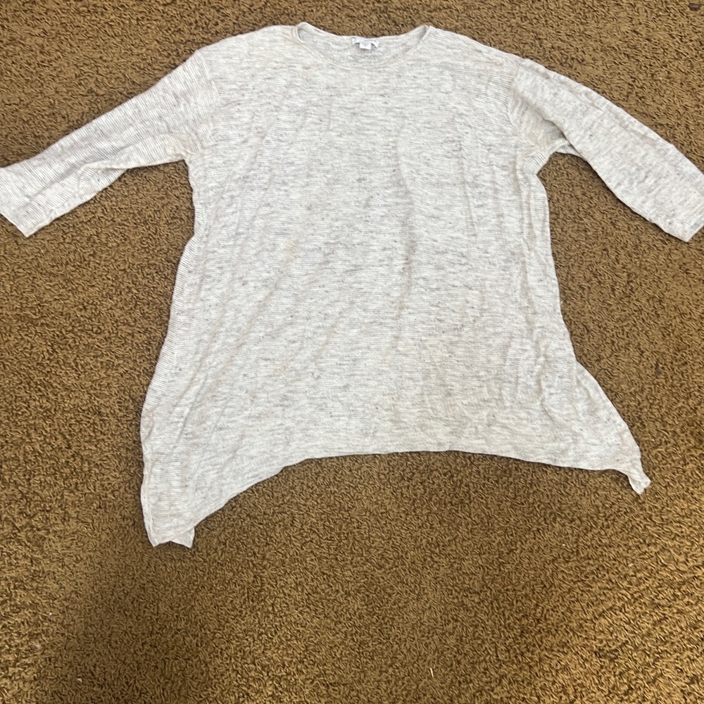 Pure Jill linen/cotton Women's Cream Crew Neck Sweater